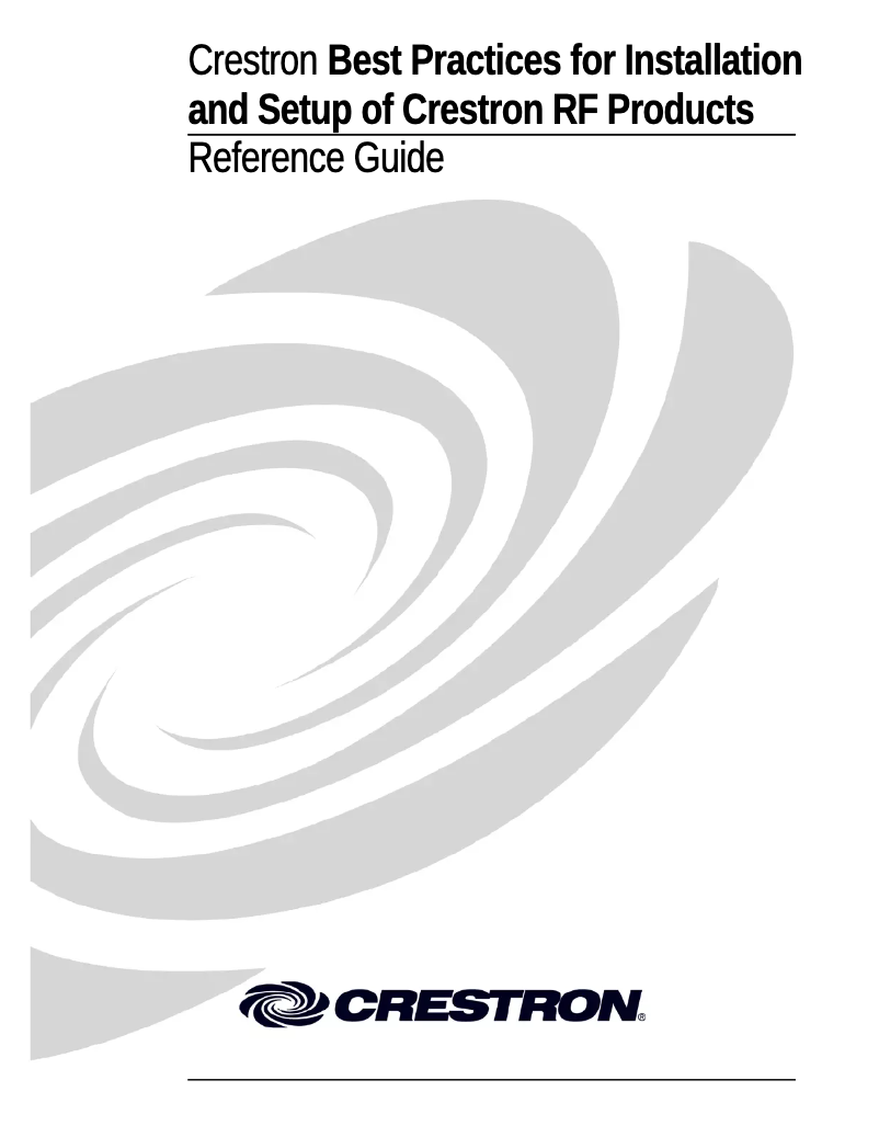 Page 1 de la notice Manuel utilisateur Crestron infiNET EX CEN-RFGW-EX