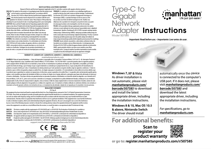 First page image of the manual for 507585