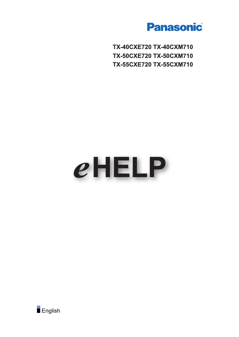 First page image of the manual for Viera TX-55CXM710