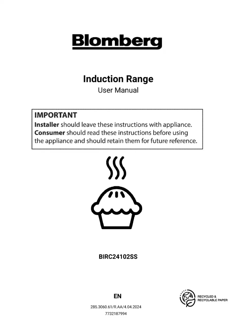 First page image of the manual for BIRC24102SS