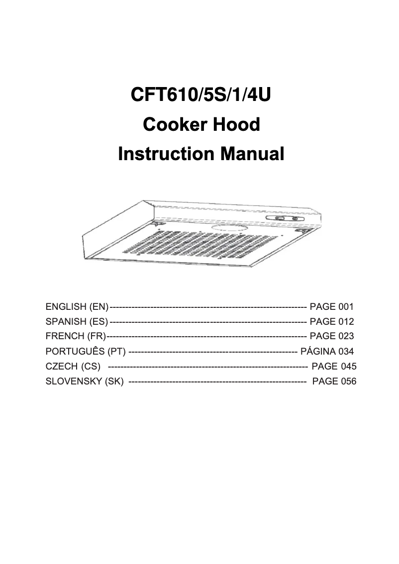Page 1 of the manual User Manual Candy CFT610/5S/1/4U