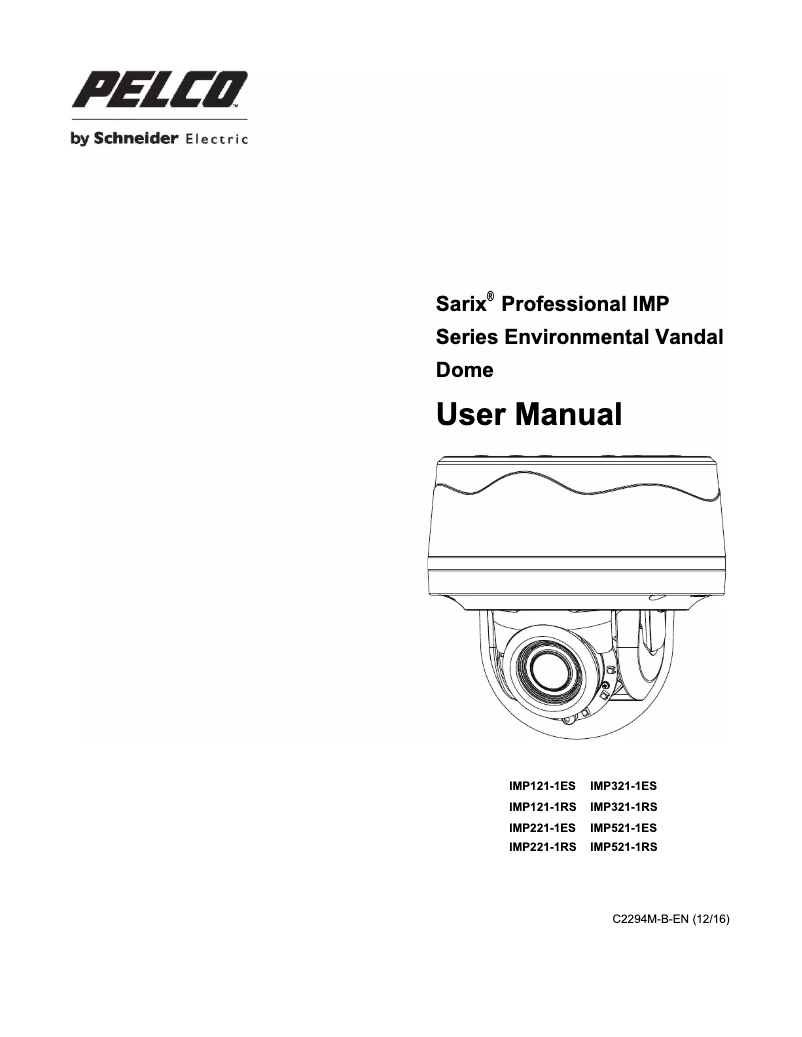 First page image of the manual for Sarix Professional IMP321-1RS