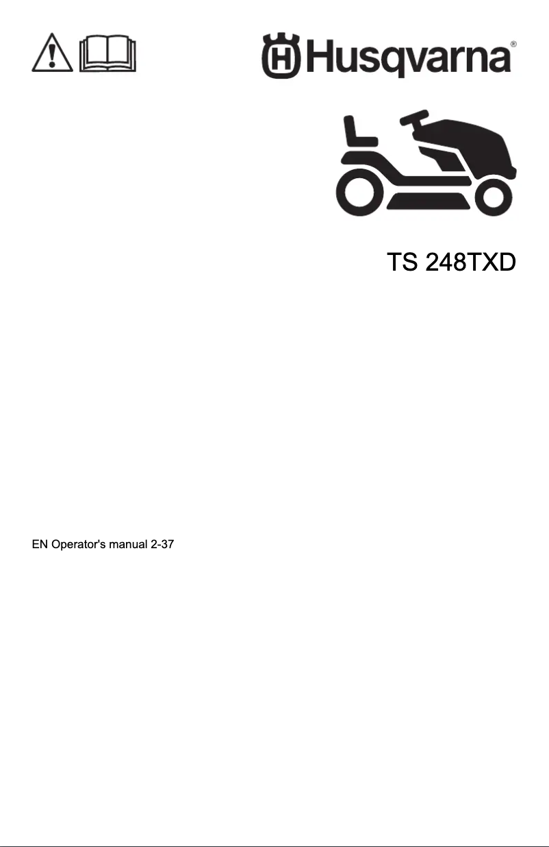 Page 1 of the manual User Manual Husqvarna TS 248TXD