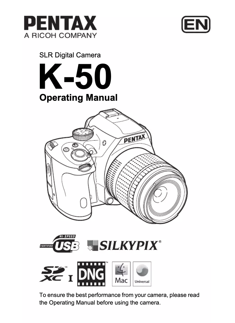 First page image of the manual for K-50