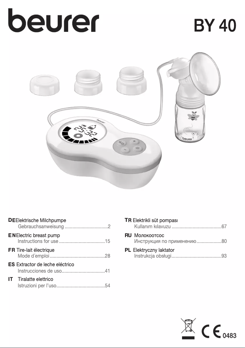 Page 1 of the manual User Manual Beurer BY 40