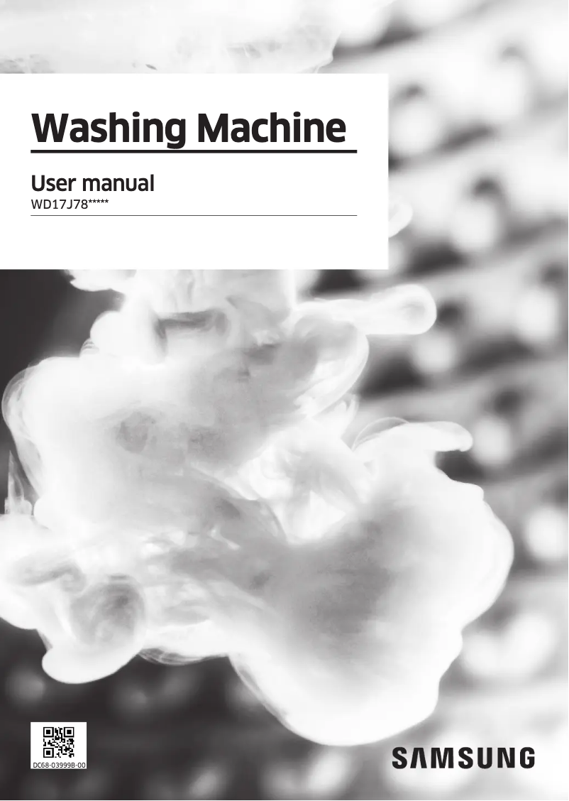 Page 1 of the manual User Manual Samsung WD17J7810KG1