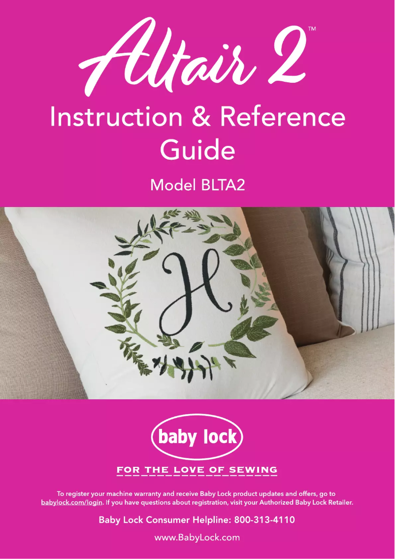 Page 1 of the manual User Manual Baby Lock Altair 2