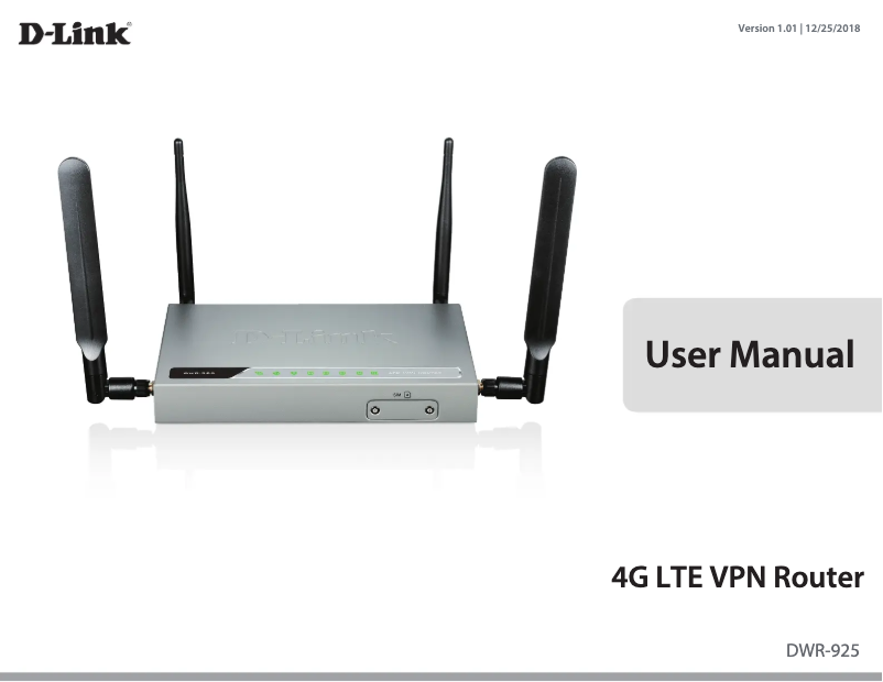 First page image of the manual for DWR-925