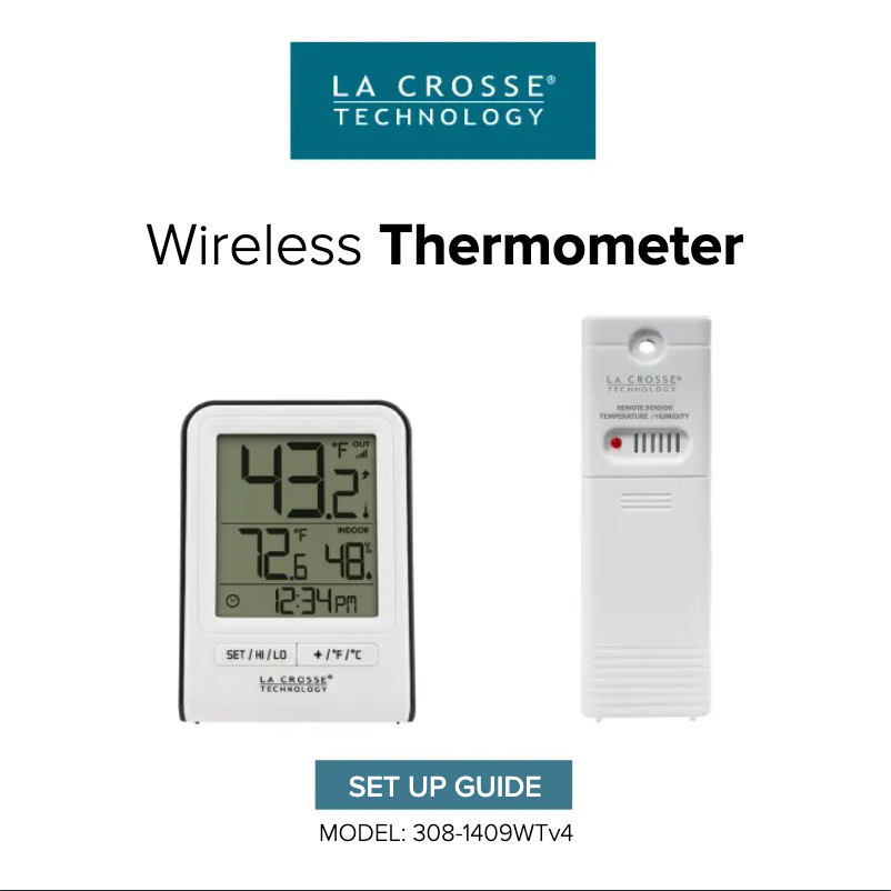 Page 1 of the manual User Manual La Crosse Technology 308-1409WTV4