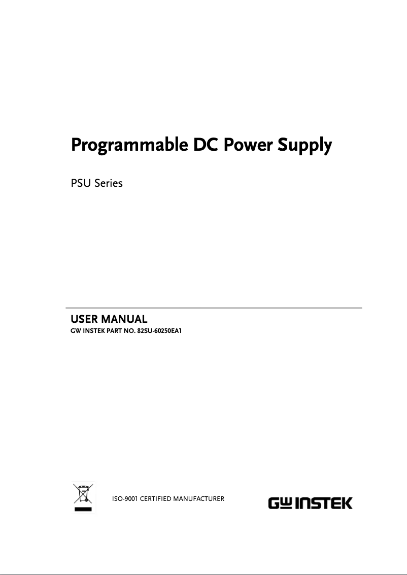 First page image of the manual for PSU 20-76