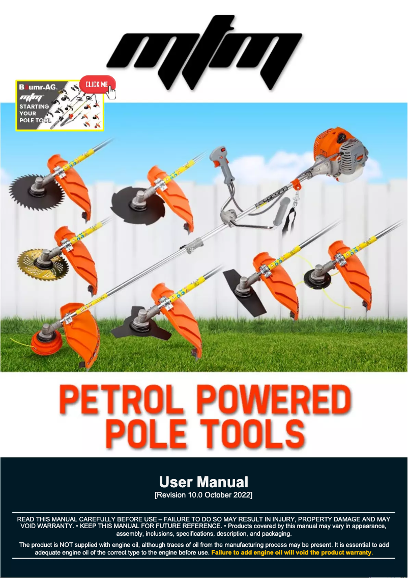 Page 1 of the manual User Manual MTM BM-07X