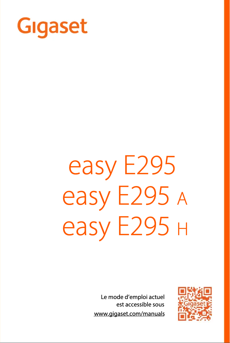 Page 1 of the manual User Manual Gigaset E295