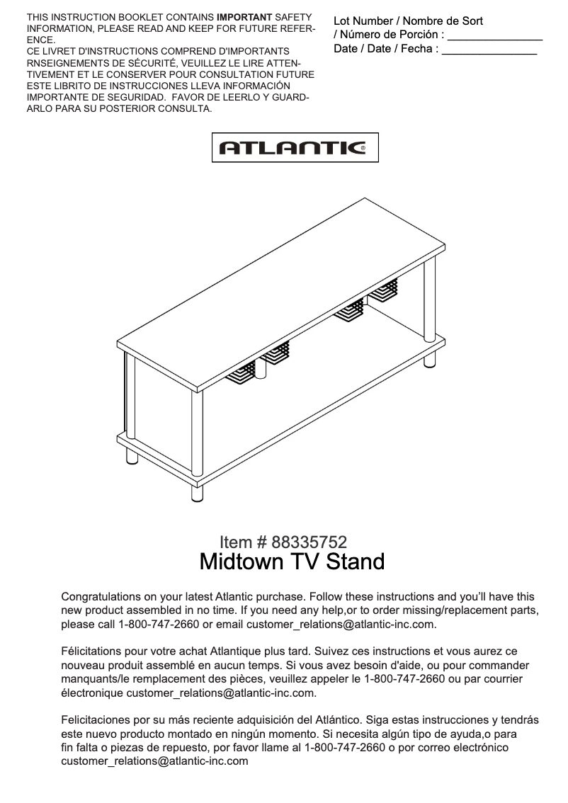 First page image of the manual for Midtown