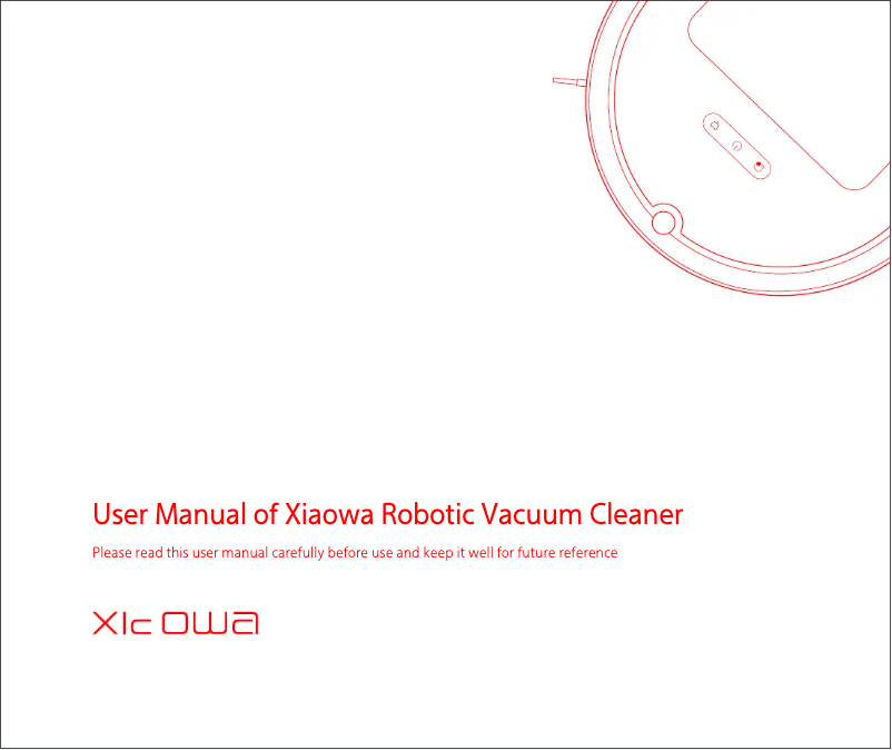 Page 1 of the manual User Manual Xiaomi Roborock E2