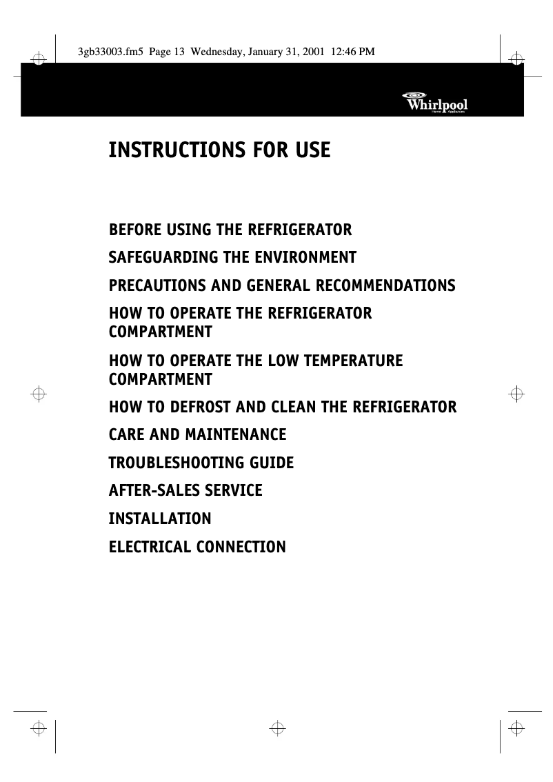 First page image of the manual for ARZ 1210 H