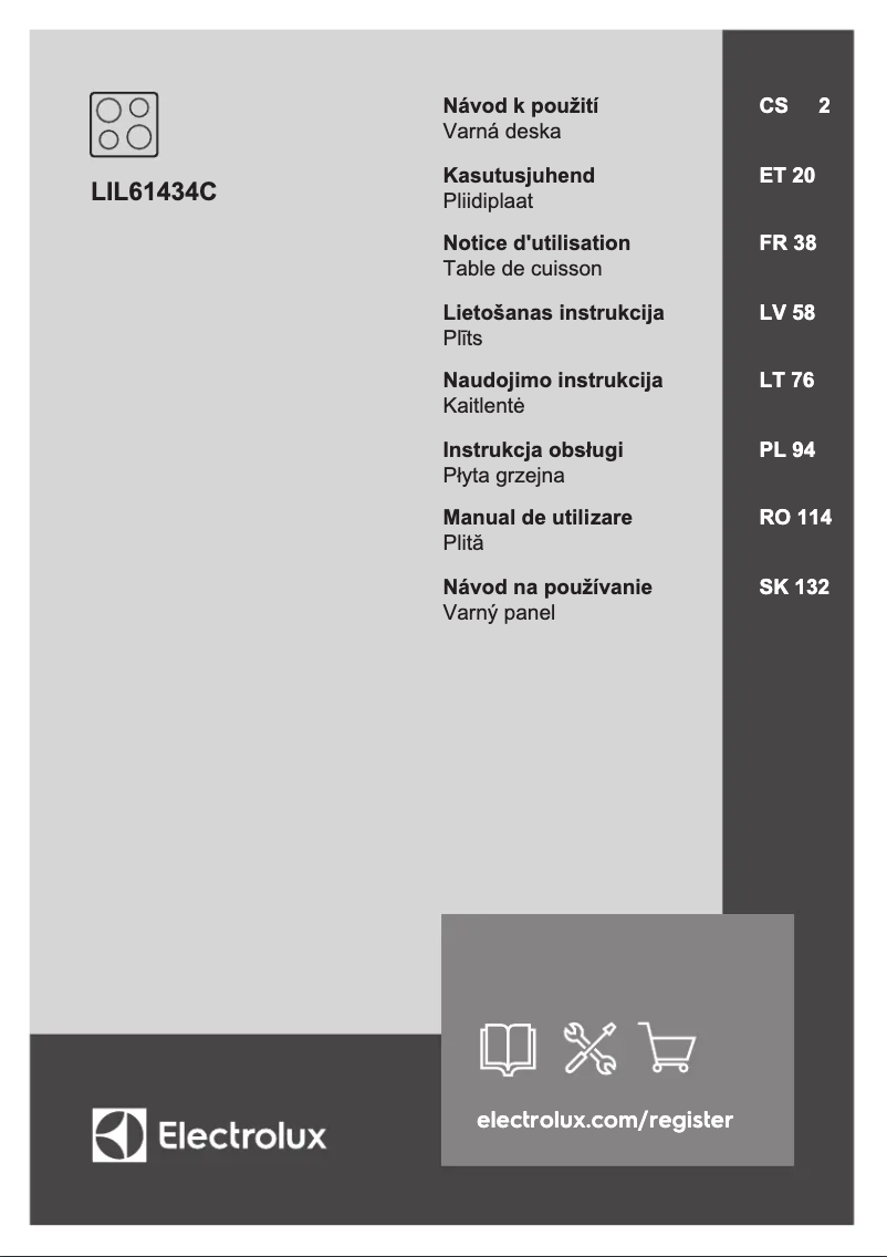 Page 1 of the manual User Manual Electrolux LIL61434C