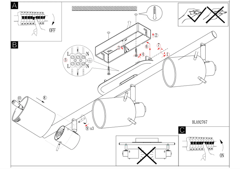 Page 1 of the manual User Manual Eglo Tarolo 1