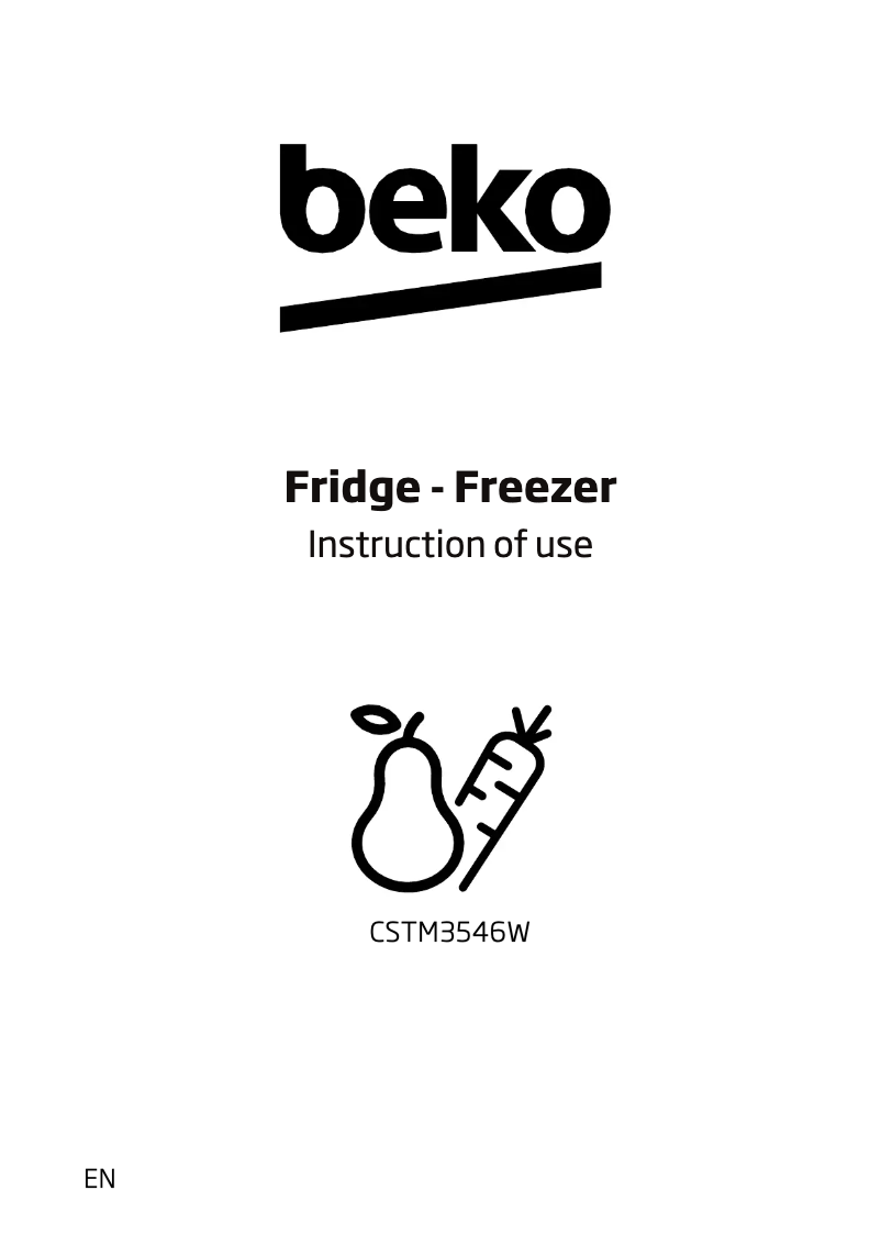 Page 1 of the manual User Manual Beko CSTM3546W