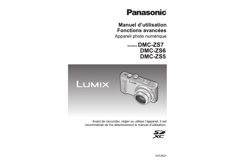 First page image of the manual for Lumix DMC-ZS6