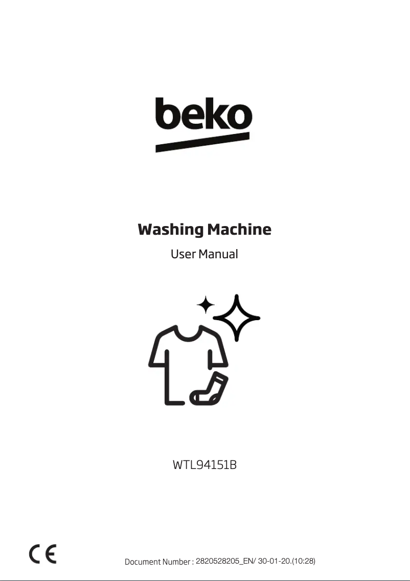 First page image of the manual for WTL94151B