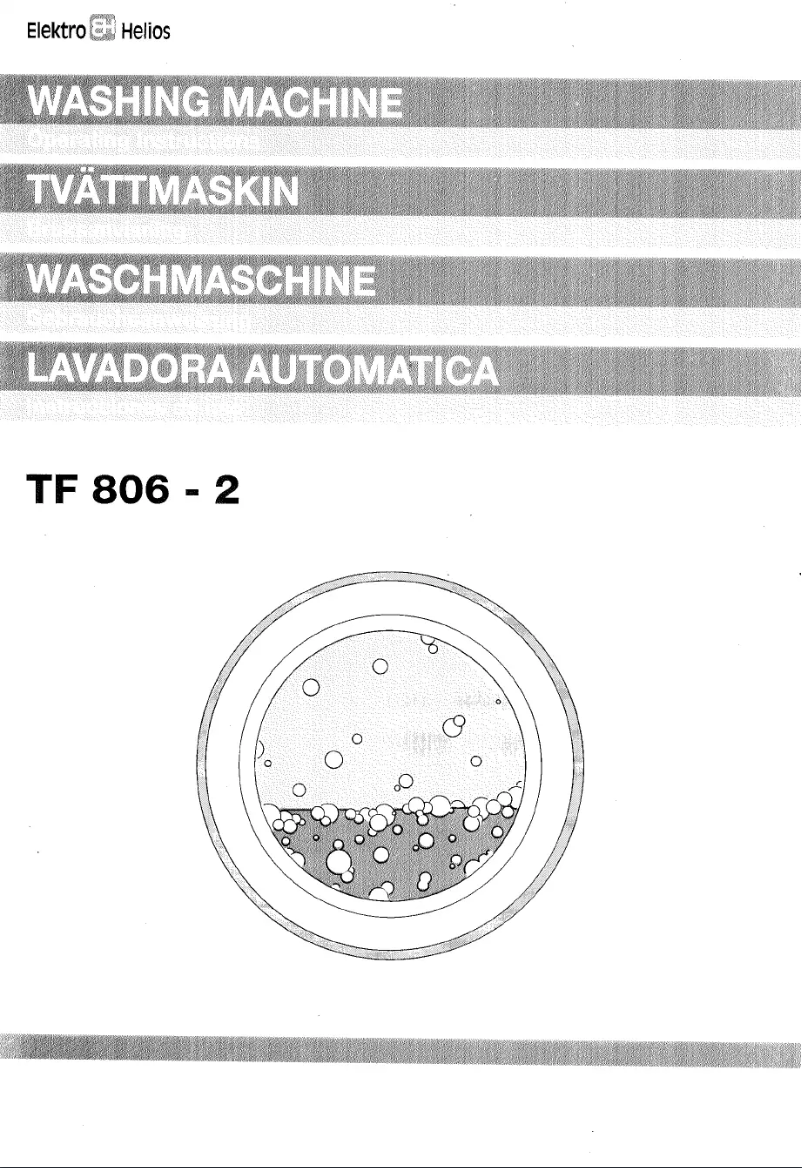 First page image of the manual for TF806-2