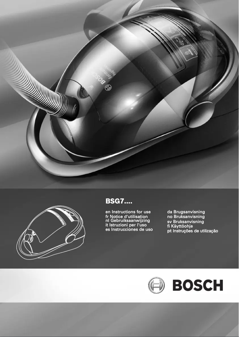 Page 1 of the manual User Manual Bosch BSG 71666