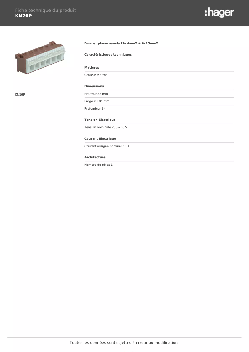 First page image of the manual for KN26P