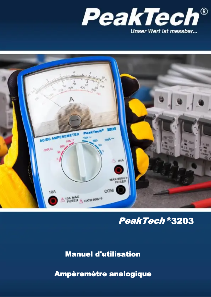 First page image of the manual for 3203