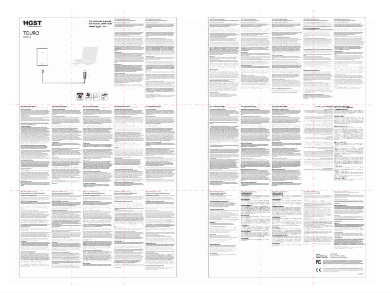 Page 1 of the manual User Manual HGST Touro Mobile 0S03452
