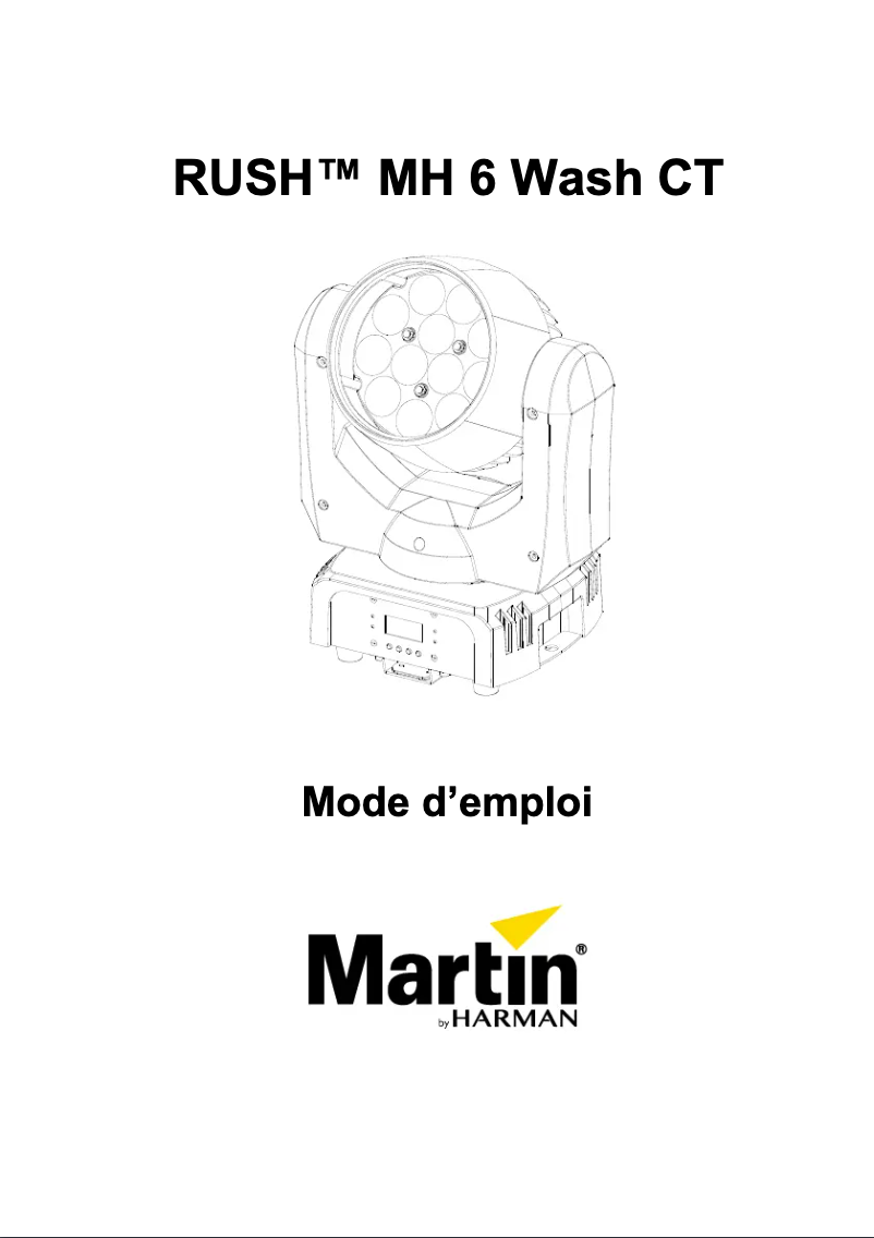 Page 1 of the manual User Manual Martin RUSH MH 6 Wash CT