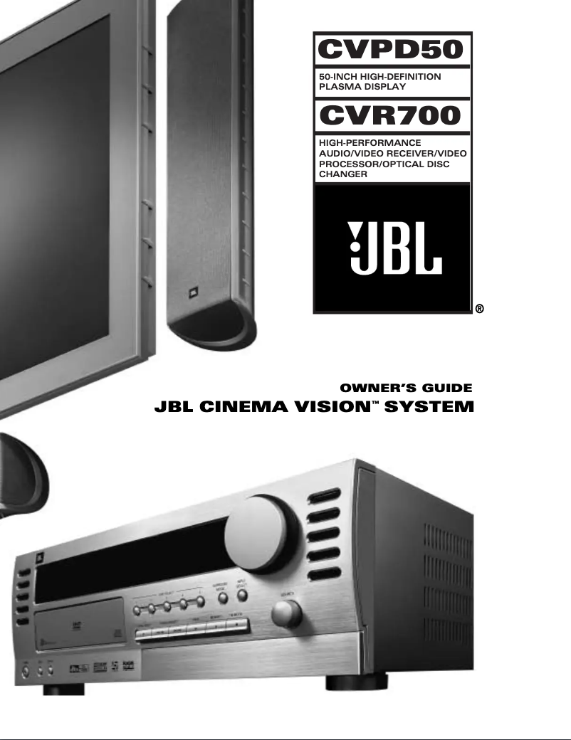 First page image of the manual for Cinema VISION CVPD50
