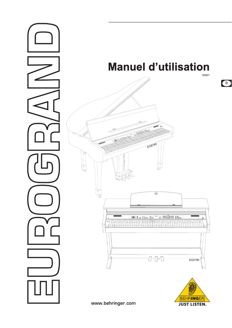 Page 1 of the manual User Manual Behringer Eurogrand EG8180-BK