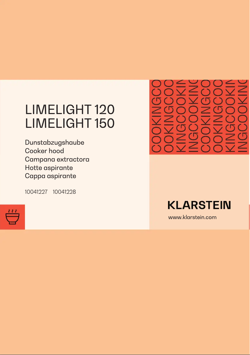 Page 1 of the manual User Manual Klarstein Limelight