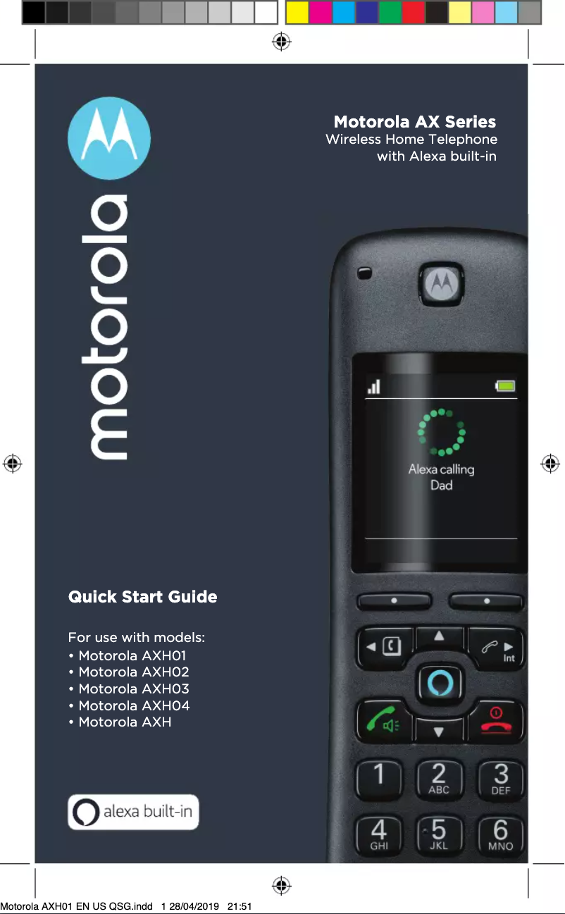 First page image of the manual for AXH02