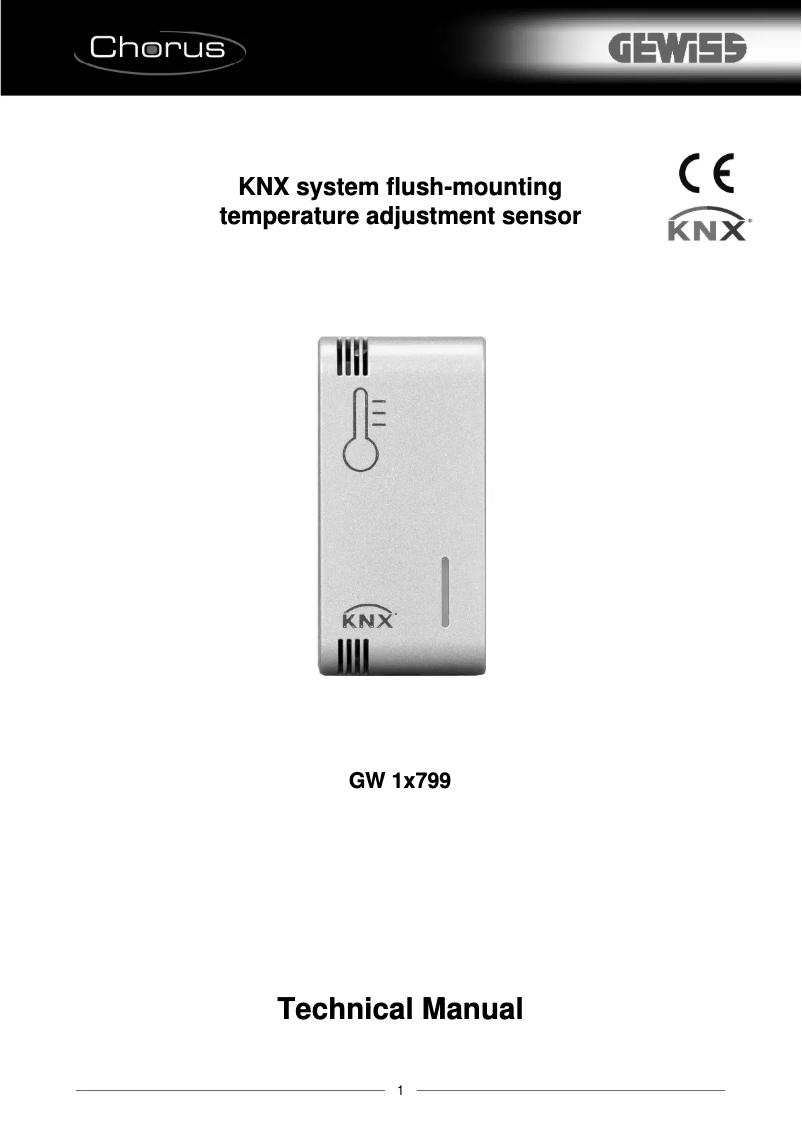 First page image of the manual for GW14799