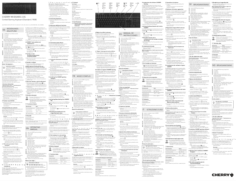 Page 1 of the manual User Manual Cherry MX 2.0S Wireless