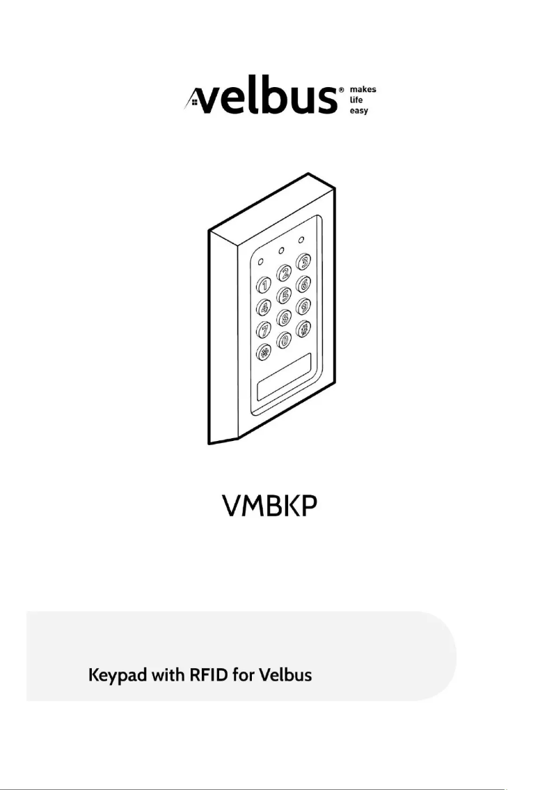 Page 1 of the manual User Manual Velbus VMBKP