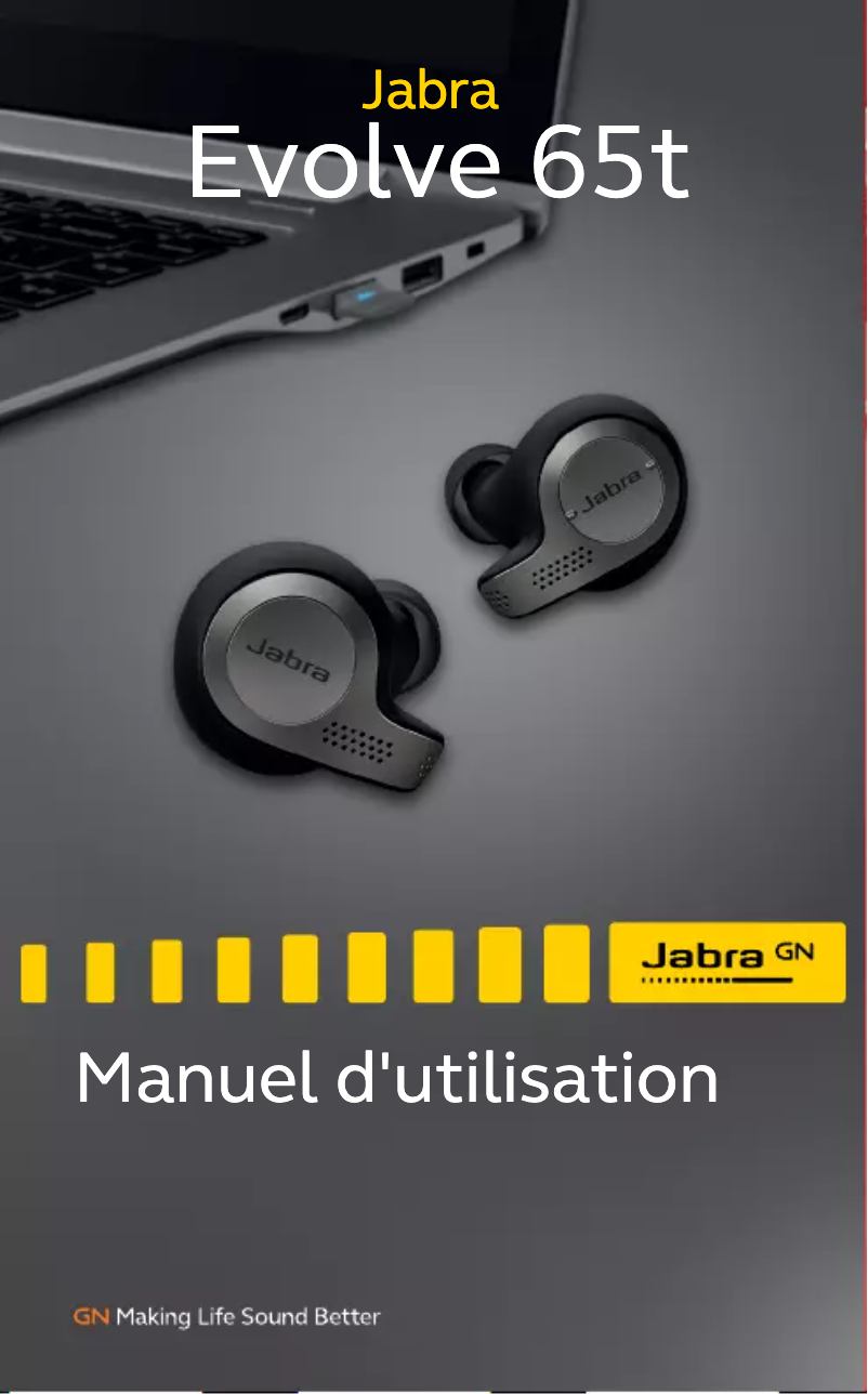 Page 1 of the manual User Manual Jabra Evolve 65t