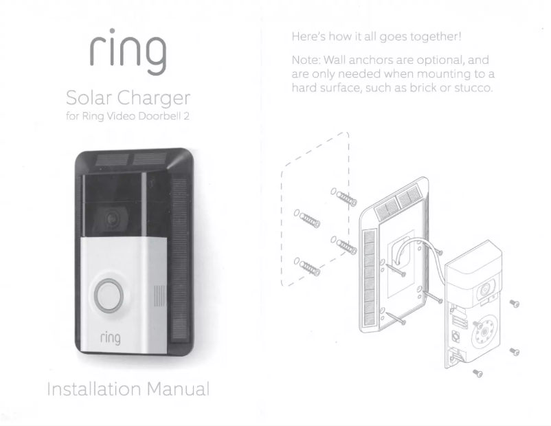 Page 1 of the manual User Manual Ring Solar Charger