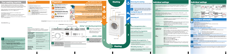 First page image of the manual for WM10E321EP