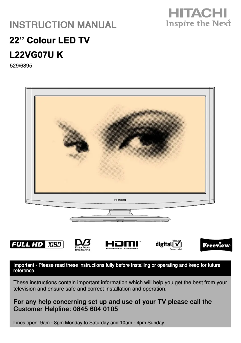 First page image of the manual for L22VG07UK