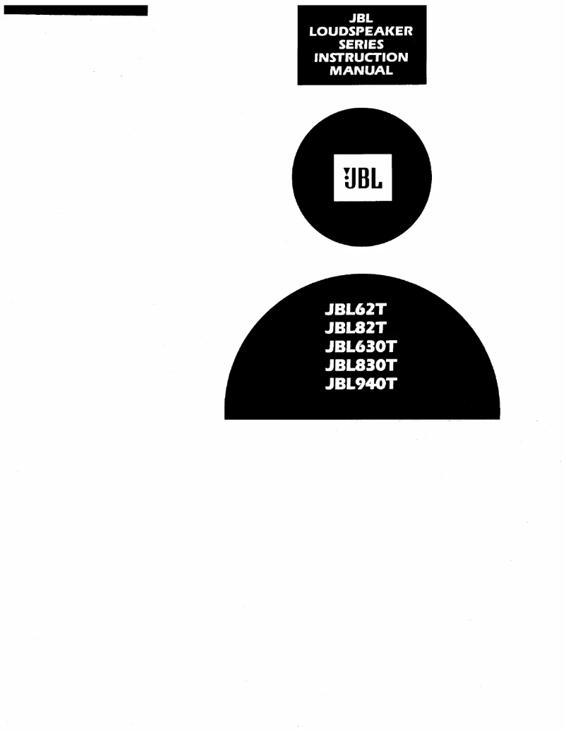 Page 1 of the manual User Manual JBL 830T