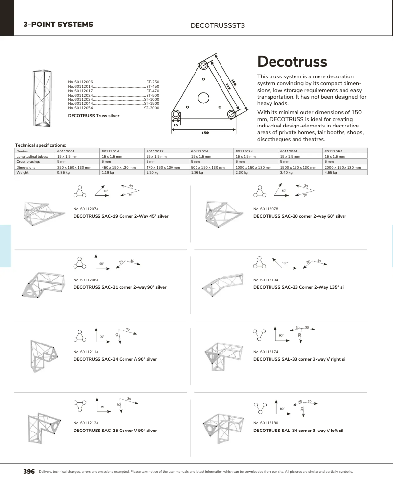 Page 1 of the manual Catalogue Decotruss ST-470