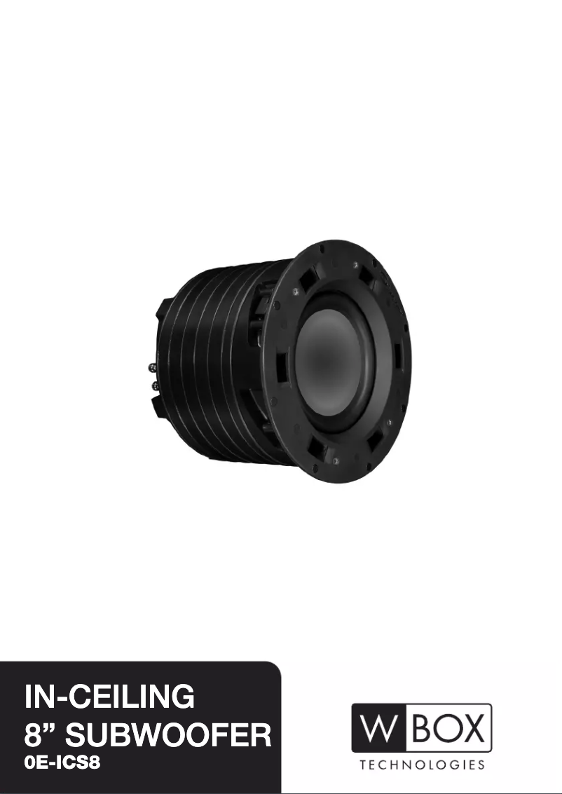 Page 1 de la notice Manuel utilisateur W Box 0E-ICS8