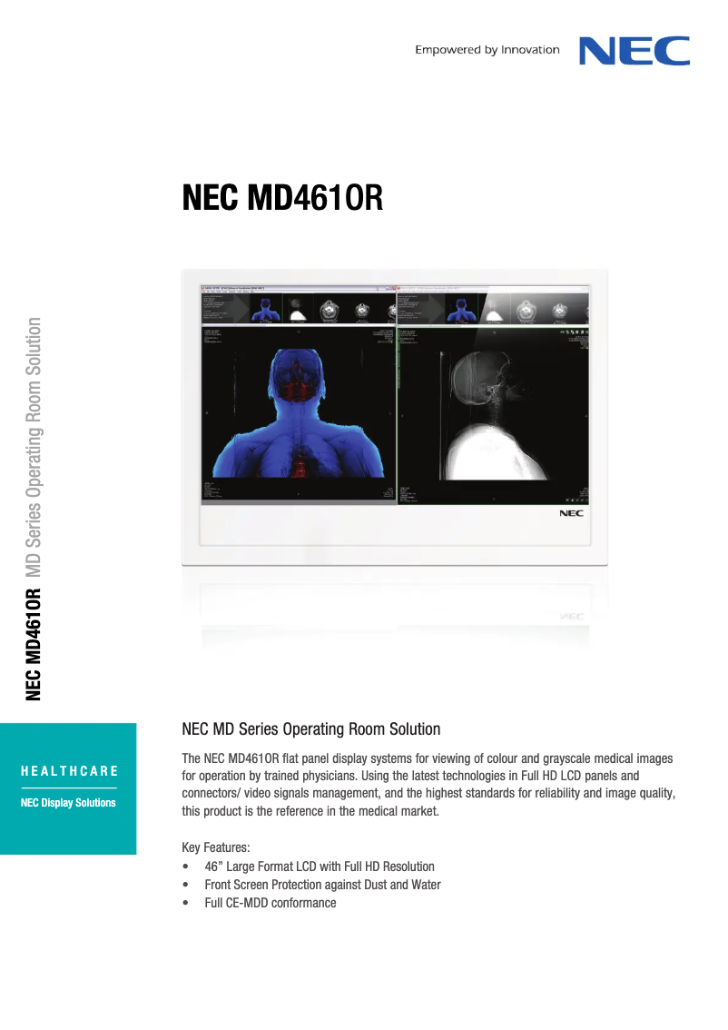 First page image of the manual for MD461 OR