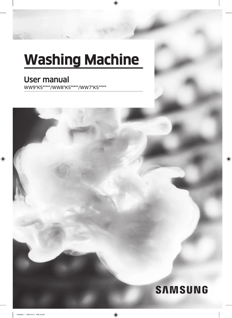 Page 1 of the manual User Manual Samsung WW91K54E0UX