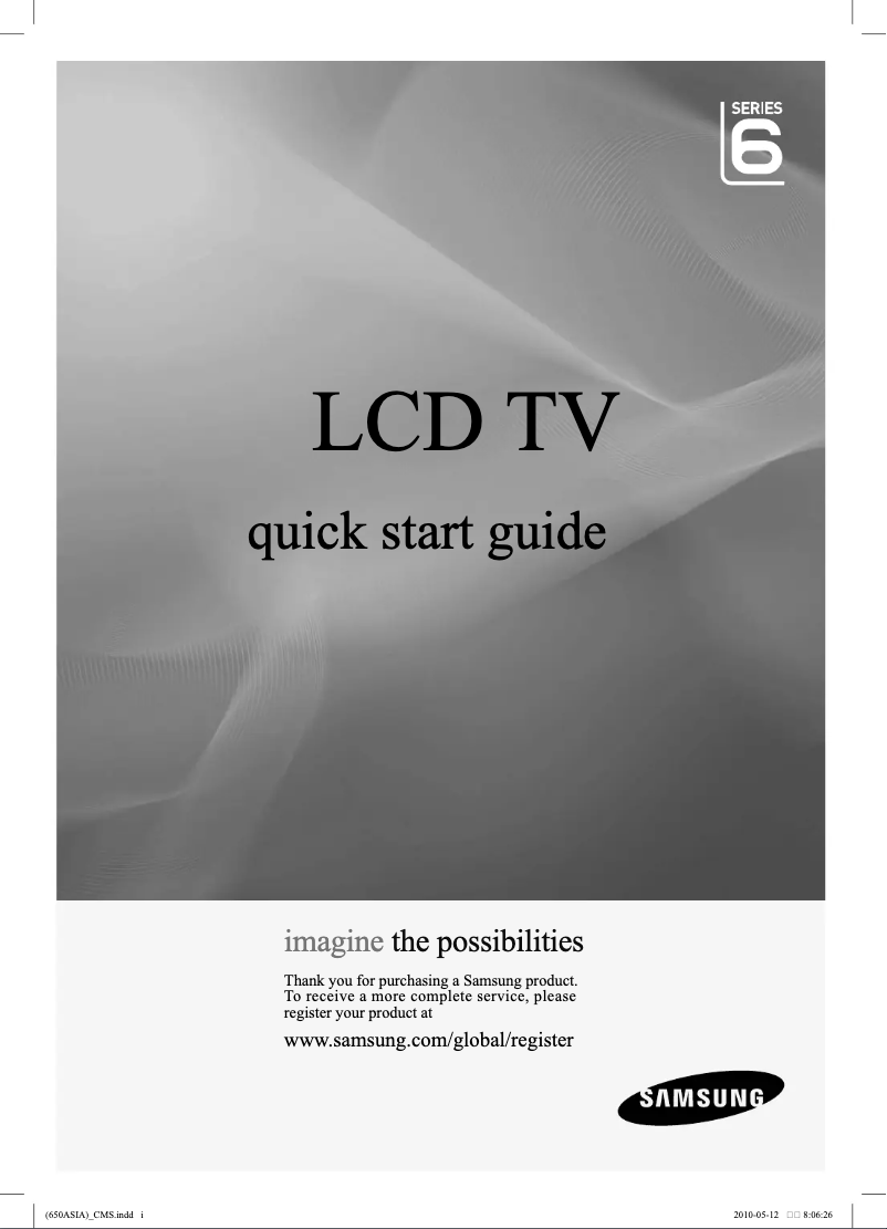 First page image of the manual for LA37C650L1R