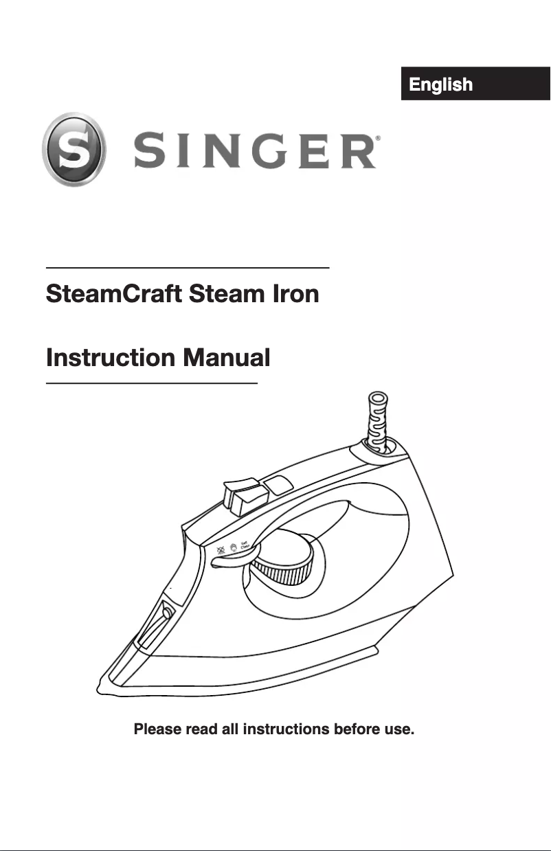 Page 1 of the manual User Manual Singer SteamCraft