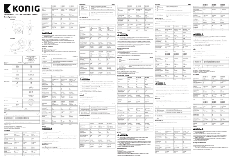 Page 1 of the manual User Manual Konig SAS-CAM2210