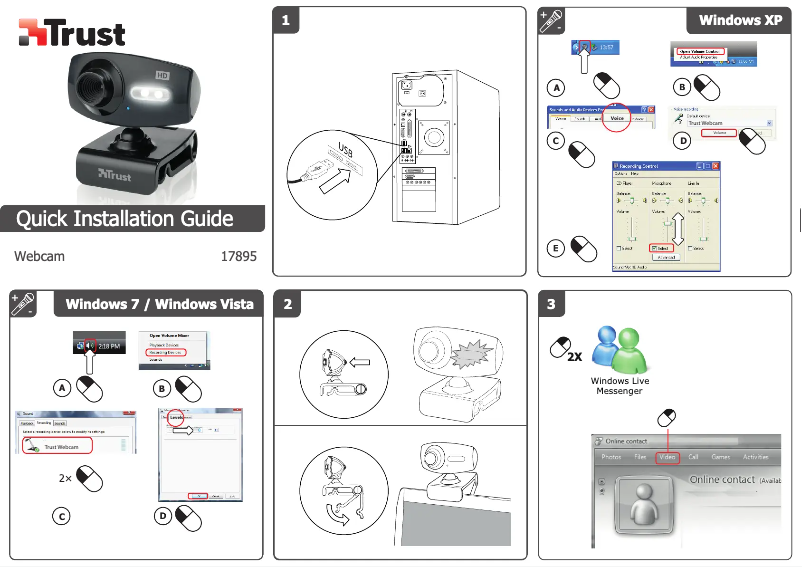 First page image of the manual for 17895 eLight HD 720p